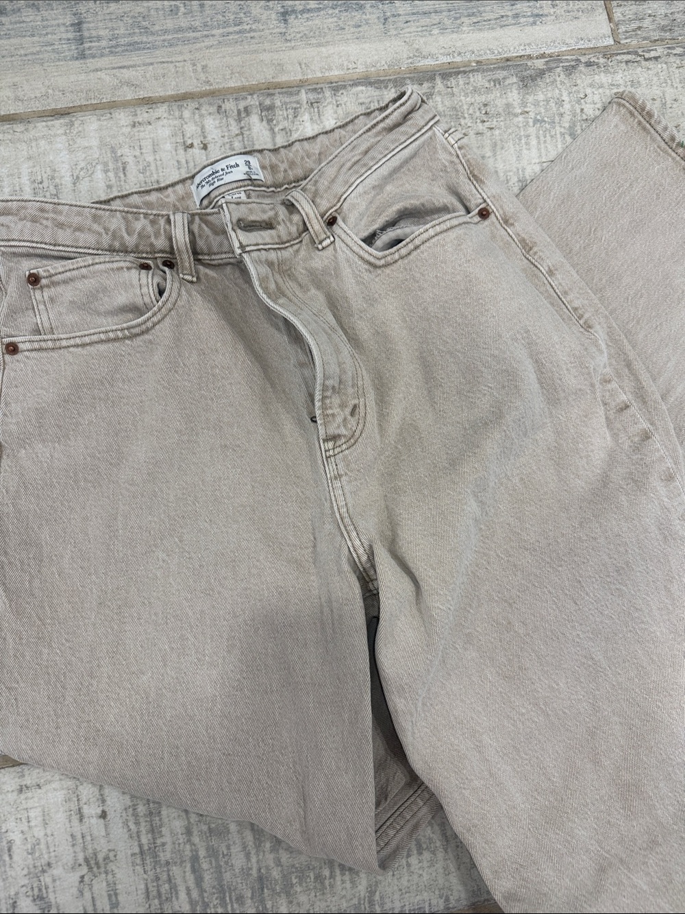 Abercrombie & Fitch Light Taupe Denim Jeans